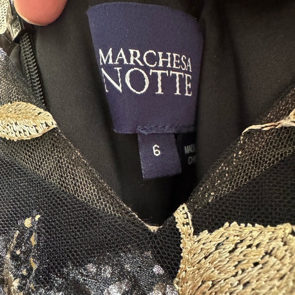 Marchesa Metallic Gold Leaf Gown - Picture 10 of 10